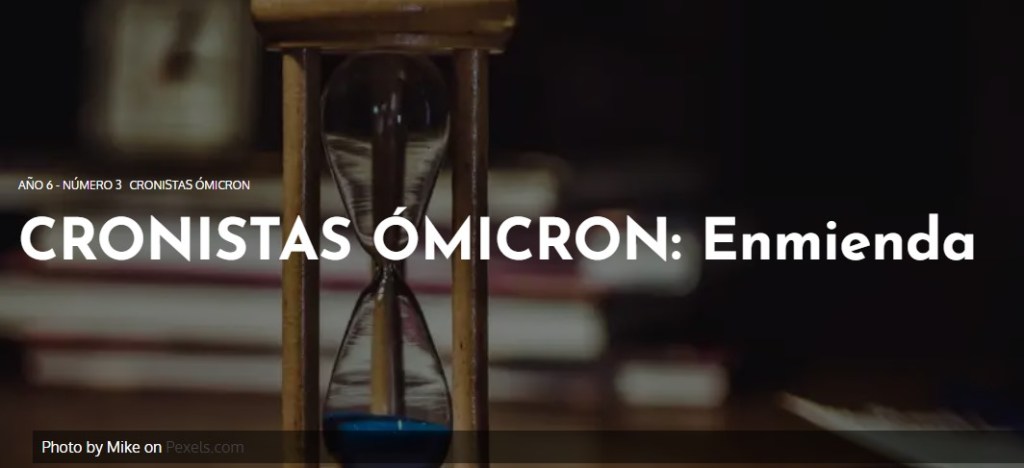 «Enmienda» en Teoría Omicrón: Ciencia Ficción y Fantasía desde&nbsp;Ecuador