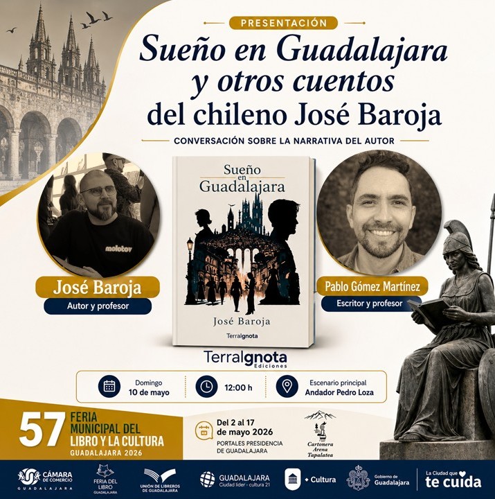 José Baroja y Pablo Gómez participan en la Feria Municipal del Libro y la Cultura de Guadalajara 2026